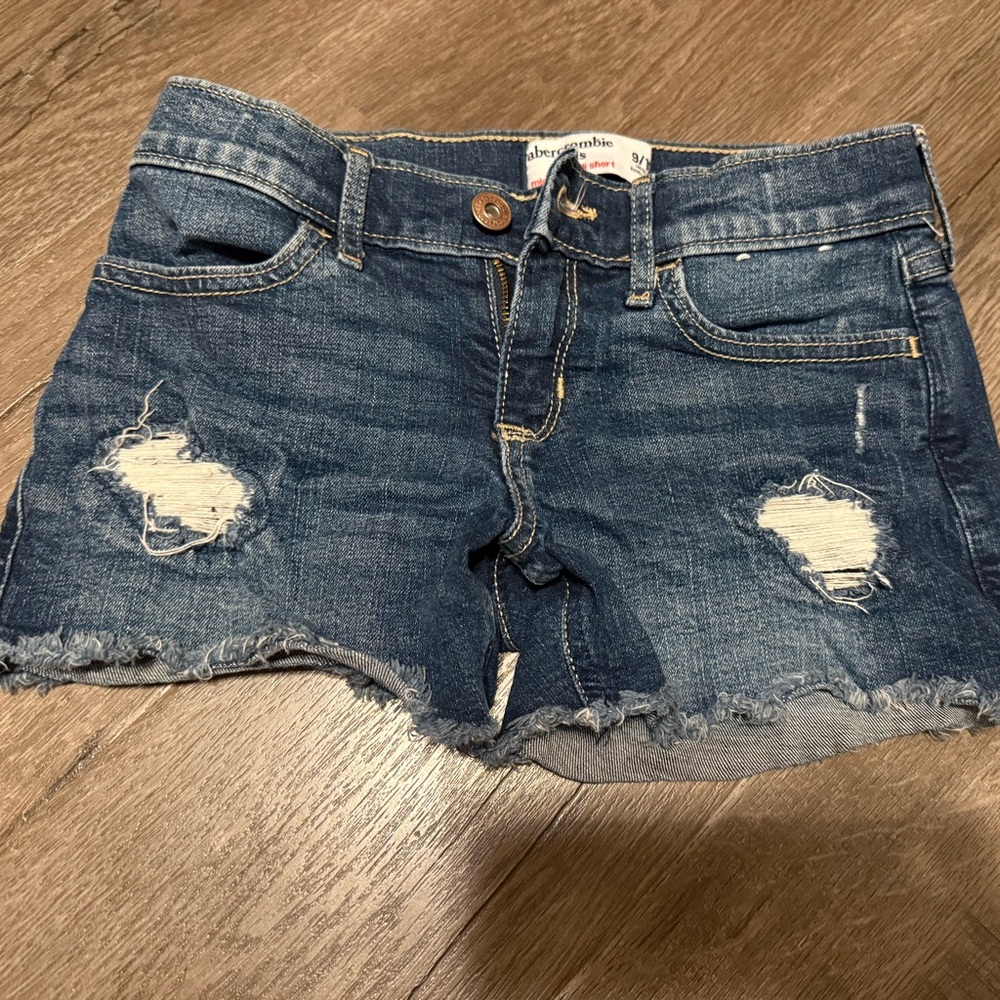 Abercrombie & Fitch Distressed Denim Women's Shorts - Blue